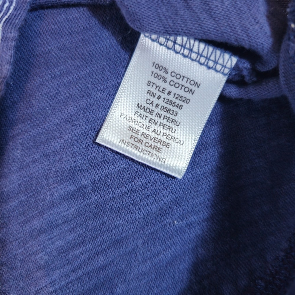 Escape By Habitat Clothes Shirt Womens Large Blue White Striped Short Sleeve - Picture 6 of 8